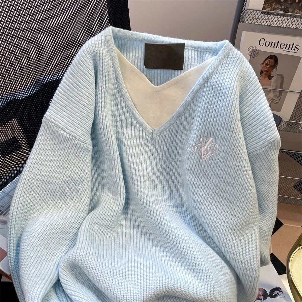 2024 Autumn/Winter False Two Piece Design Top