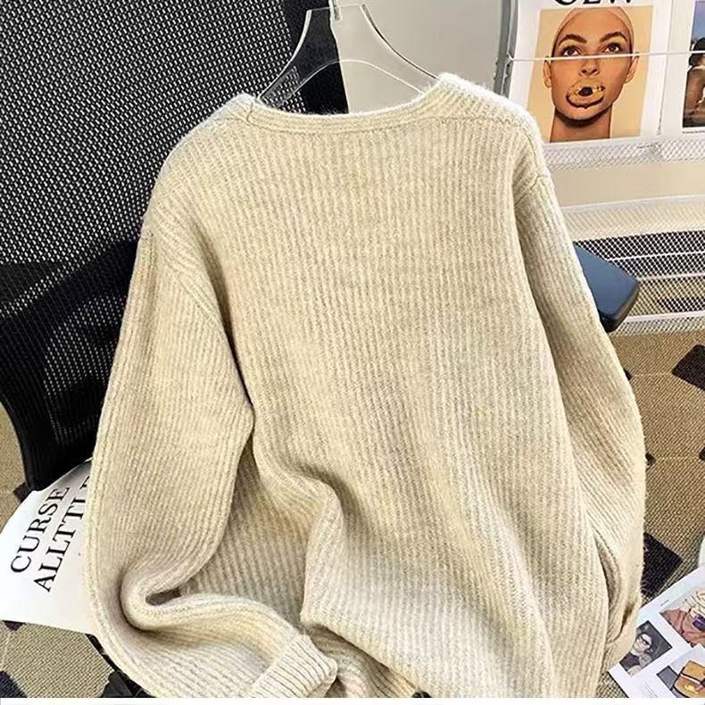 2024 Women's Autumn/Winter Apricot Colour Sweater Knitwear