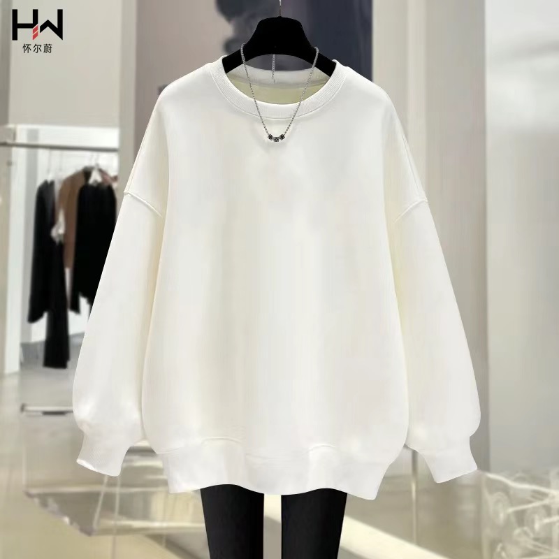 Ladies Round Neck Sweatshirt Women Autumn Long Sleeve Top
