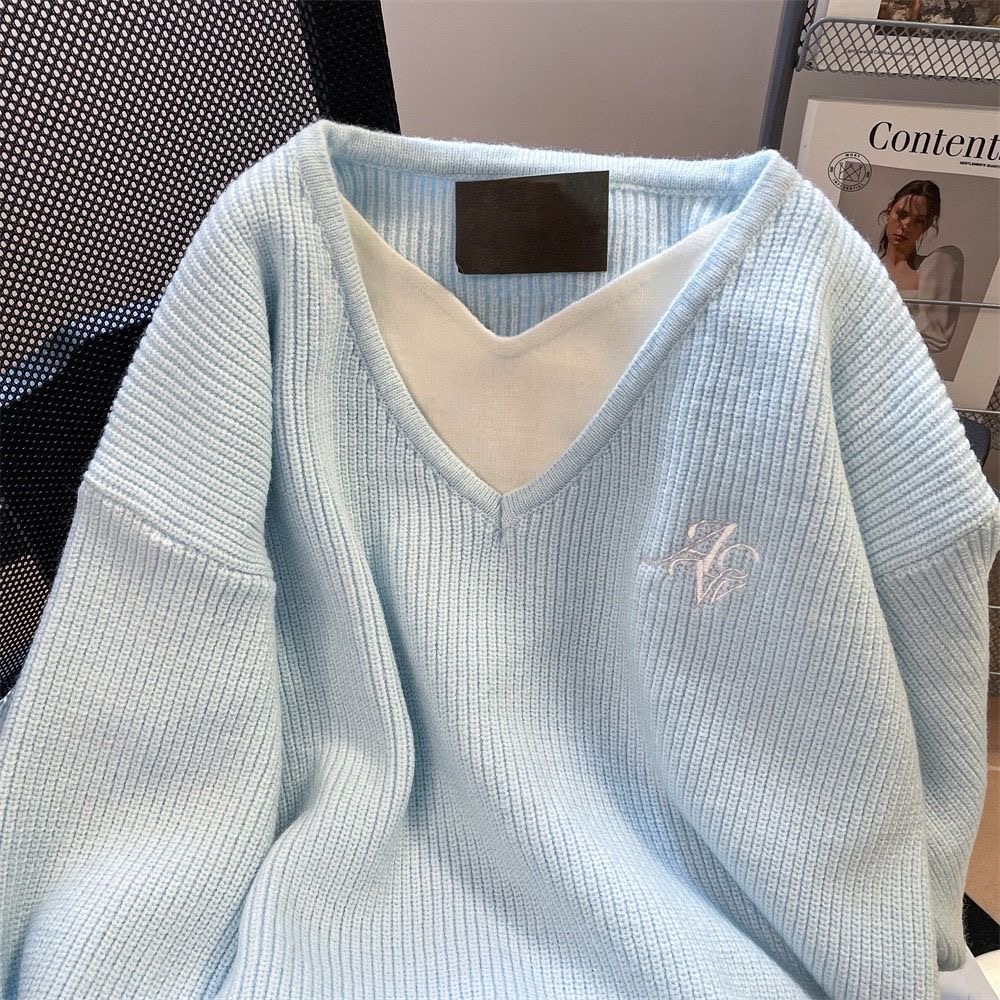 2024 Autumn/Winter False Two Piece Design Top